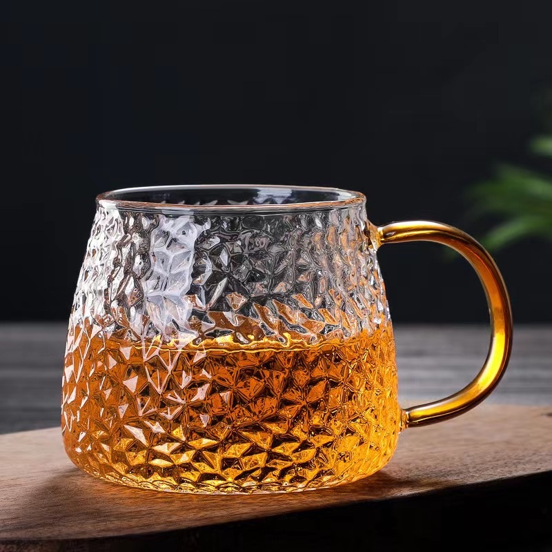 CoupleCoffee แก้วน้ำ มีหูจับ สไตล์ญี่ปุ่น ขนาด 400 มล. ทนความร้อน - รูปที่ 7