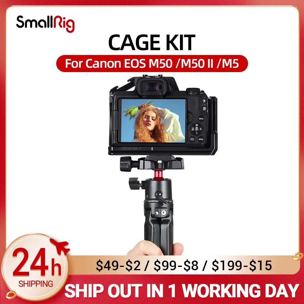 SmallRig Camera Cage Kit With Tabletop Mini Tripod For Canon EOS M50 /M50 Ii/ ชุด M5 3138