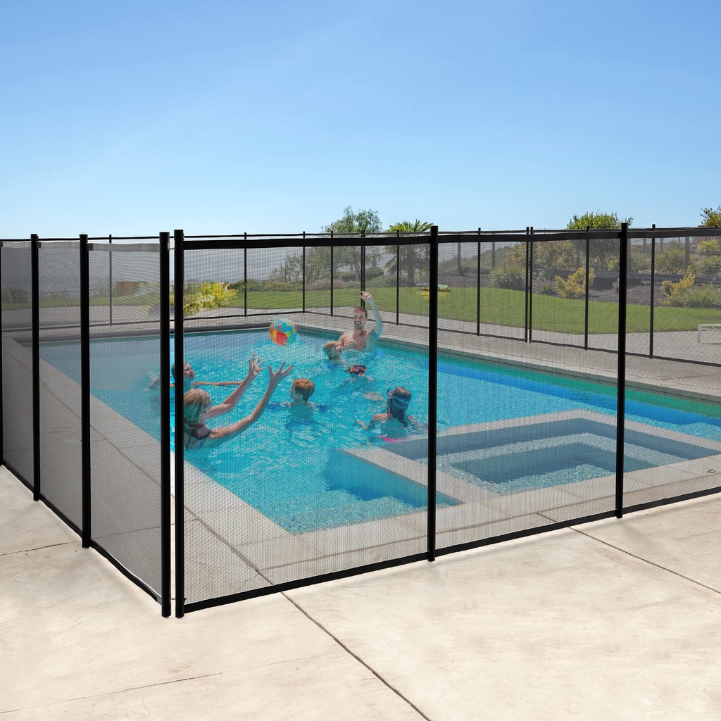 NG รั้วสระว่ายน้ำสำหรับสระว่ายน้ำพื้น 4 x 12 ฟุตตาข่ายรั้วความปลอดภัยสระว่ายน้ำ ว่ายน้ำกลางแจ้ง สวนหลังบ้าน#436497