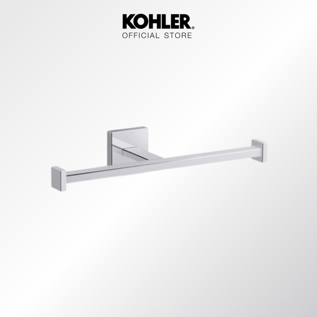 KOHLER Square double toilet tissue holder ที่ใส่กระดาษทิชชู่แบบคู่ รุ่นสแควร์ สีโครเมียม K-23288X-CP