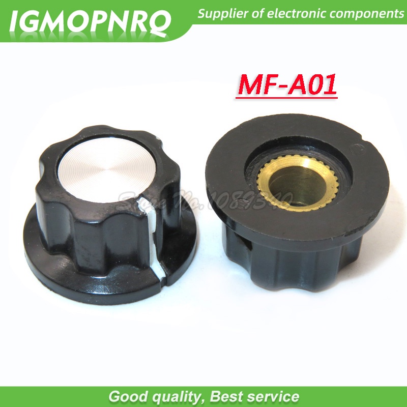 10 ชิ้น MF-A01 เบกาไลท์โพเทนชิออมิเตอร์ลูกบิดหมวก WH118/WX050 เบกาไลท์ลูกบิดมิเตอร์ 19.5 มม.พร้อม RV