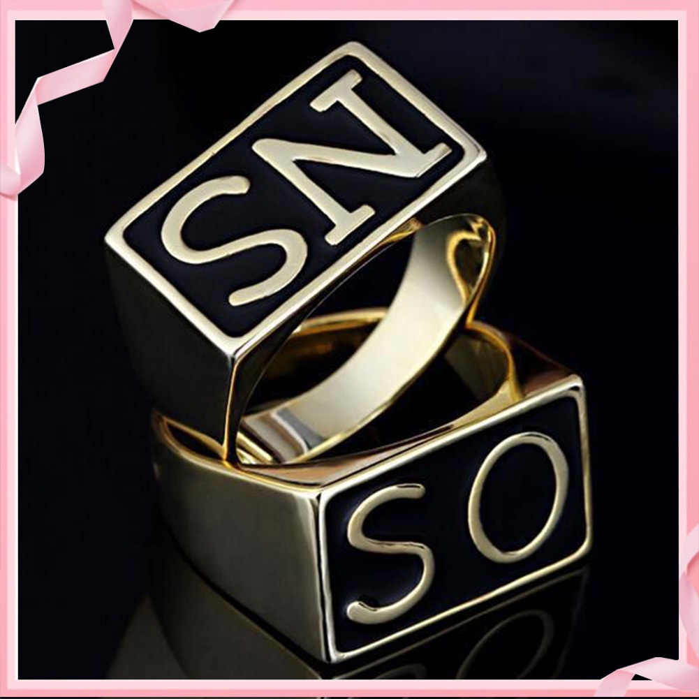 BSM1 แหวนสเตนเลส ลายตัวอักษร Sons of Anarchy สไตล์พังก์ สำหรับผู้ชายและผู้หญิง 2 ชิ้น/ชุด