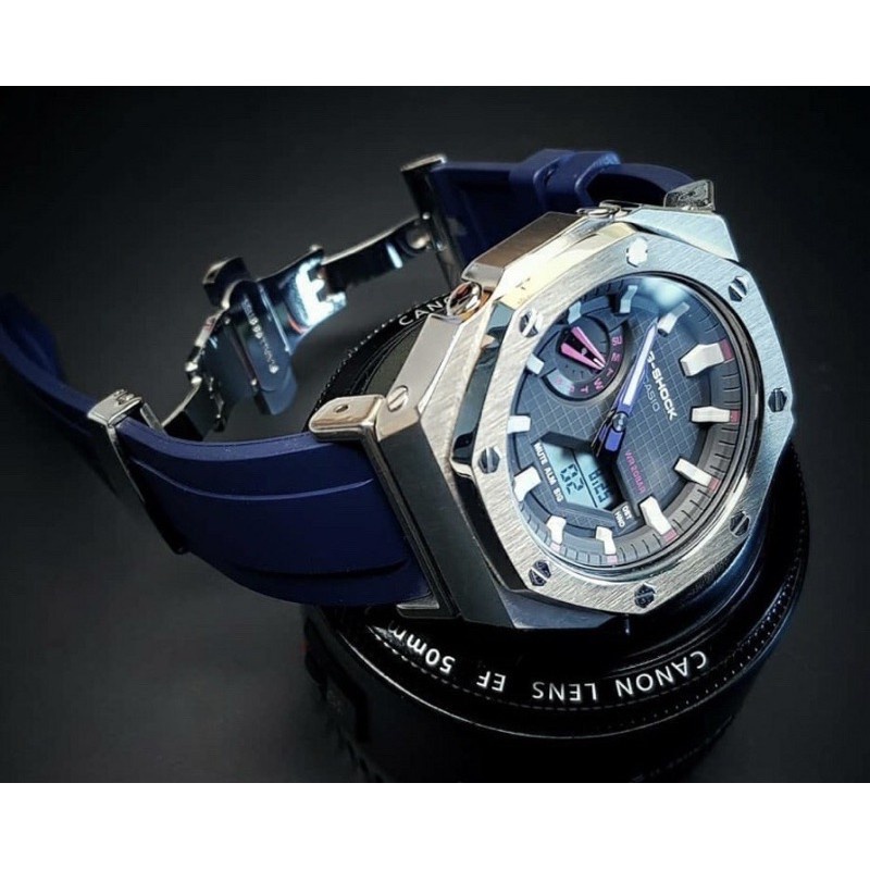 G-Shock Ap Metal สายRubber  Butterfly Navy Blue