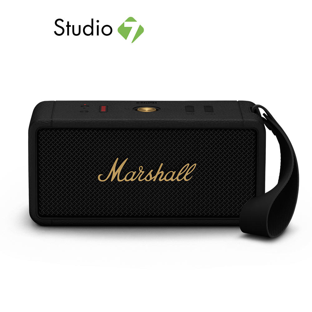 ลำโพงบลูทูธ MARSHALL MIDDLETON ขนาด 230x109x95 มม. สี BLACK AND BRASS, CREAM