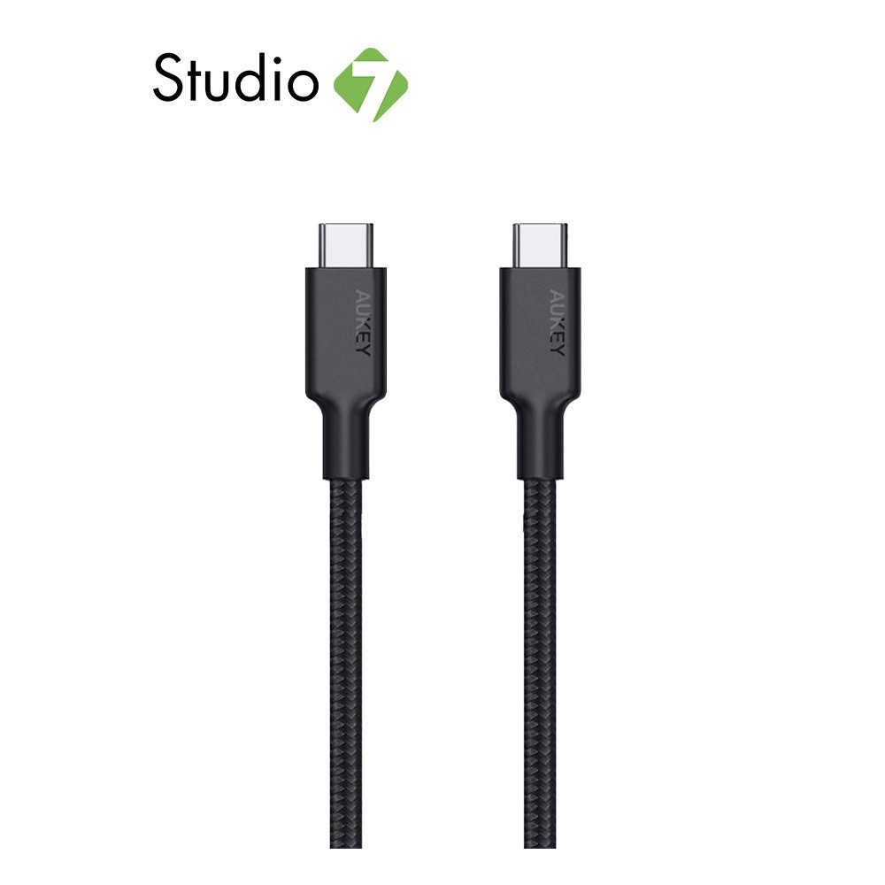 สายชาร์จ AUKEY USB-C to USB-C Cable 100W With E-Marker 1.2M Black (CB-CD21) by Studio 7