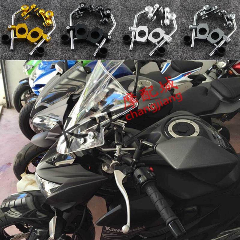 ตัวยึดกระจกหน้ารถจักรยานยนต์ CNC สําหรับ Kawasaki Z1000 Z900 Z800 Z750 Z650 Z400
