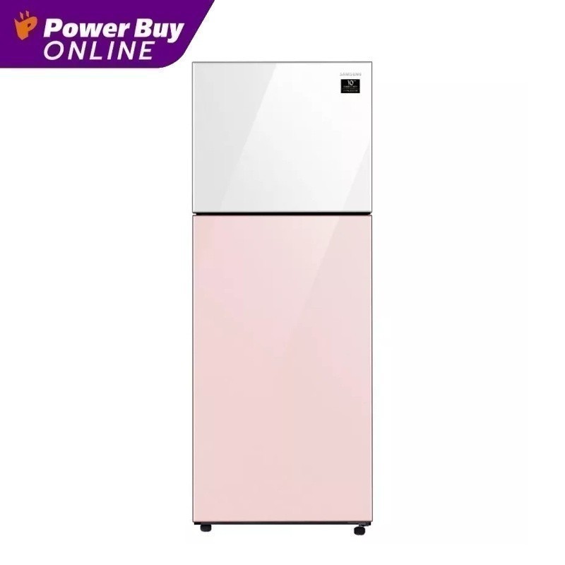 SAMSUNG ตู้เย็น 2 ประตู (13.6 คิว, สี White/Pink) รุ่น RT38K50658C/ST