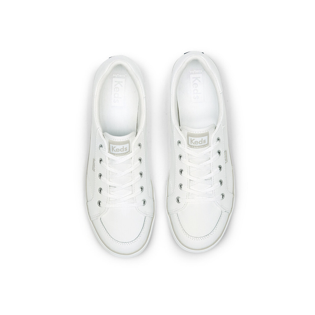 KEDS รองเท้าผ้าใบหนัง แบบผูกเชือก รุ่น CENTER III LEATHER สีขาว ( KW-CNTRIII2 )