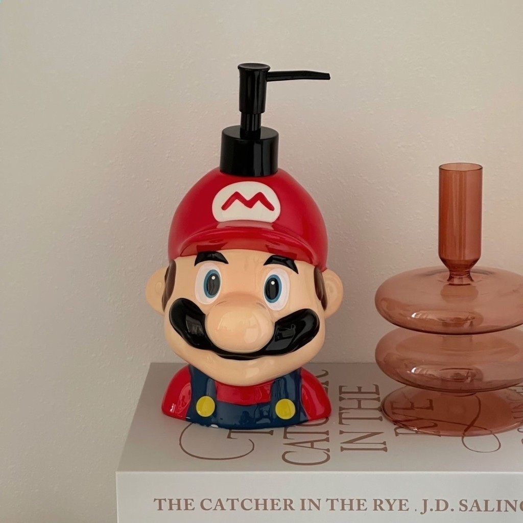 Mario ขวดเปล่า แบบกด ลายการ์ตูน สําหรับใส่เจลอาบน้ํา เจลล้างมือ