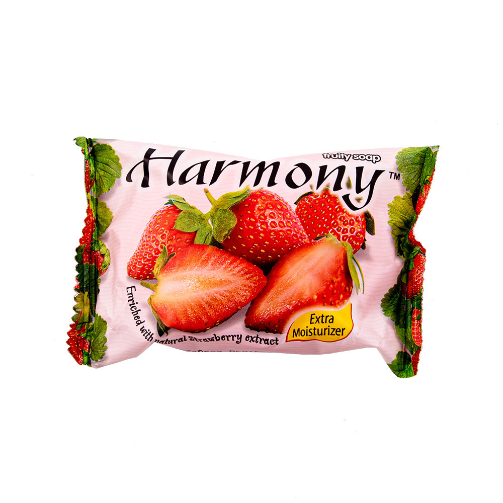 ฮาร์โมนี่สบู่ผลไม้กลิ่นสตรอเบอรี่ 75 ก.HARMONY FRUITY SOAP - STRAWBERRY 75 G.