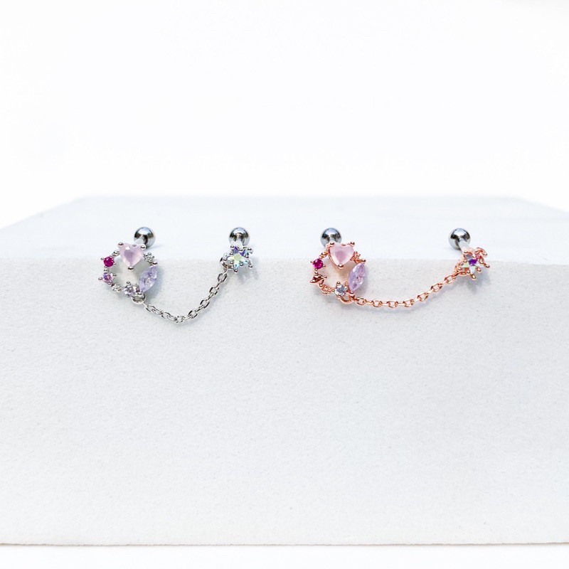 จิวต่างหูเกาหลี More Than Piercing: C005 Morning Solar Chain
