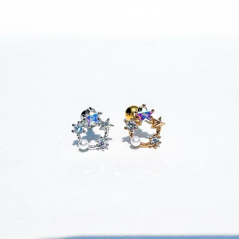 จิวต่างหูเกาหลี More Than Piercing: X04 Circle Star
