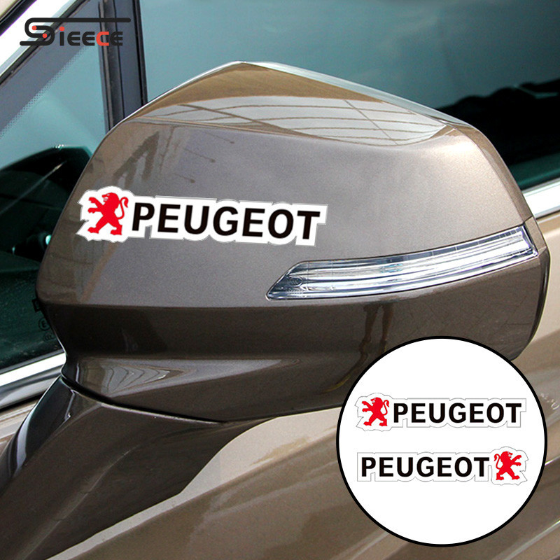 Sieece กระจกมองหลังรถยนต์ สติ้กเกอร์ตกแต่ง สำหรับ Peugeot 406 3008 2008 405 5008
