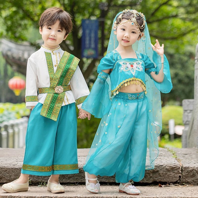 Dai Children's Minority Costume Boys Exotic Performance Clothes Thailand Hanfu Girls Princess