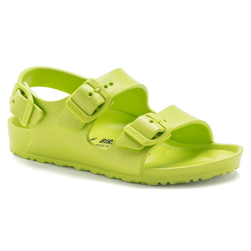 Birkenstock รองเท้าแตะรัดส้น เด็กผู้ชาย รุ่น Milano สี Active Lime - 1024606 (na