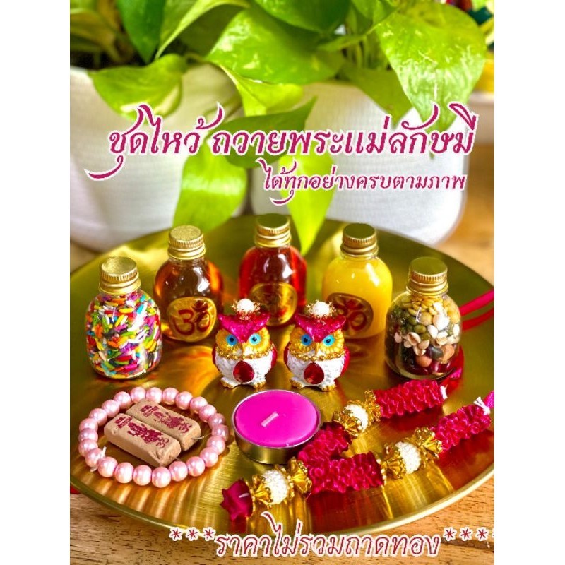 ชุดไหว้พระแม่ลักษมี พระแม่ลักษมี ชุดถวายพระแม่ลักษมี