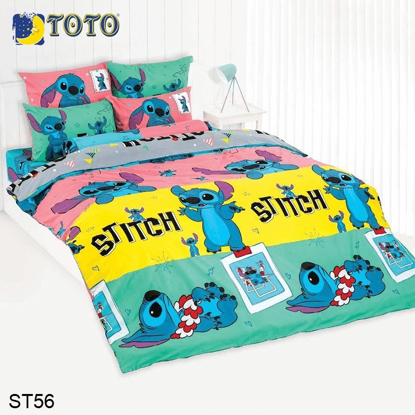 Toto โตโต้ ผ้าปูที่นอน (ไม่รวมผ้านวม) 3.5ฟุต 5ฟุต 6ฟุต สติช Stitch ST56