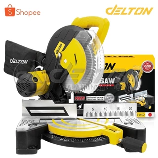 DELTON แท่นตัดองศา 10 นิ้ว รุ่น DMS-255D เลื่อยองศา รุ่นงานหนัก 2,200 วัตต์ แถมฟรี!! ใบเลื่อยตัดไม้ 10 นิ้ว 60 ฟัน 1 ใบ