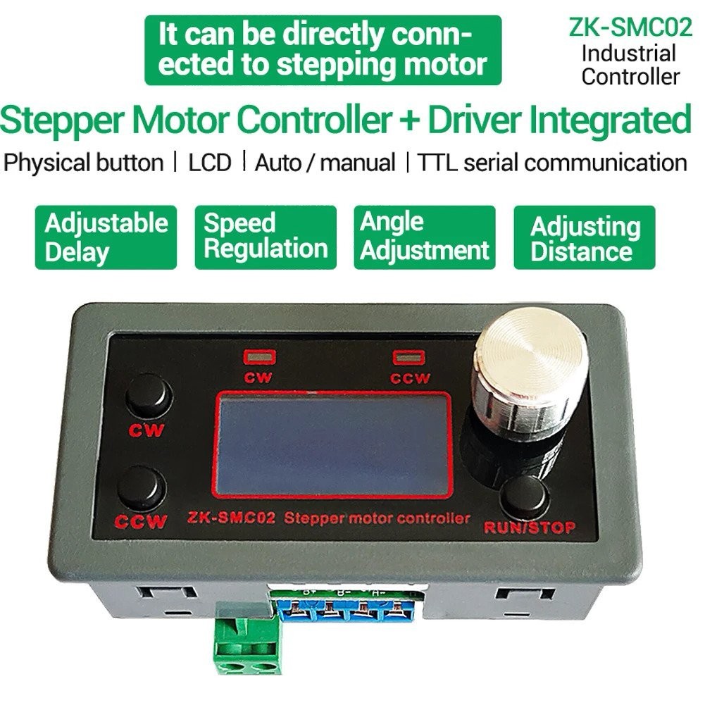 SMC02 Stepper Motor Driver และ Controller DC 5-30V 4A ย้อนกลับ Pulse Speed Control Board Programmabl