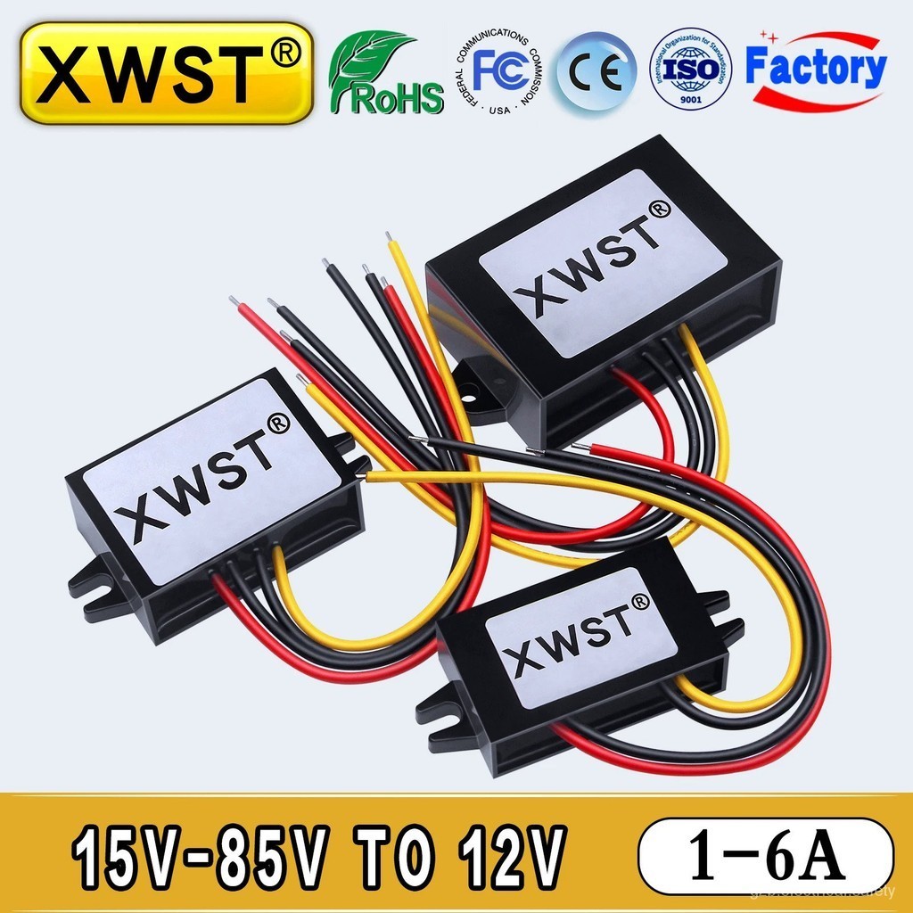 X1j Convertidor DC 24V 36V 48V 60V 72V 80V 85V A 12V 1-6A Módulo De Fuente De Alimentación 12V Regul