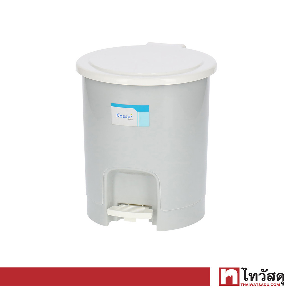 KASSA HOME ถังผงขาเหยียบ รุ่น 541HW ความจุ 6 ลิตร สีเทา