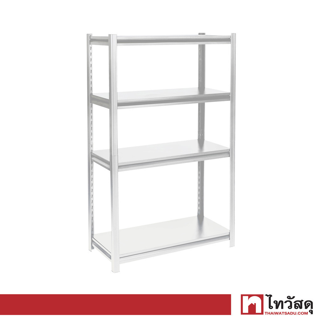 KASSA HOME ชั้นวางของพื้นเหล็กพ่นสี 4 ชั้น Rocco รุ่น MTR-40WH ขนาด 90 x 40 x 145 ซม. สีขาว