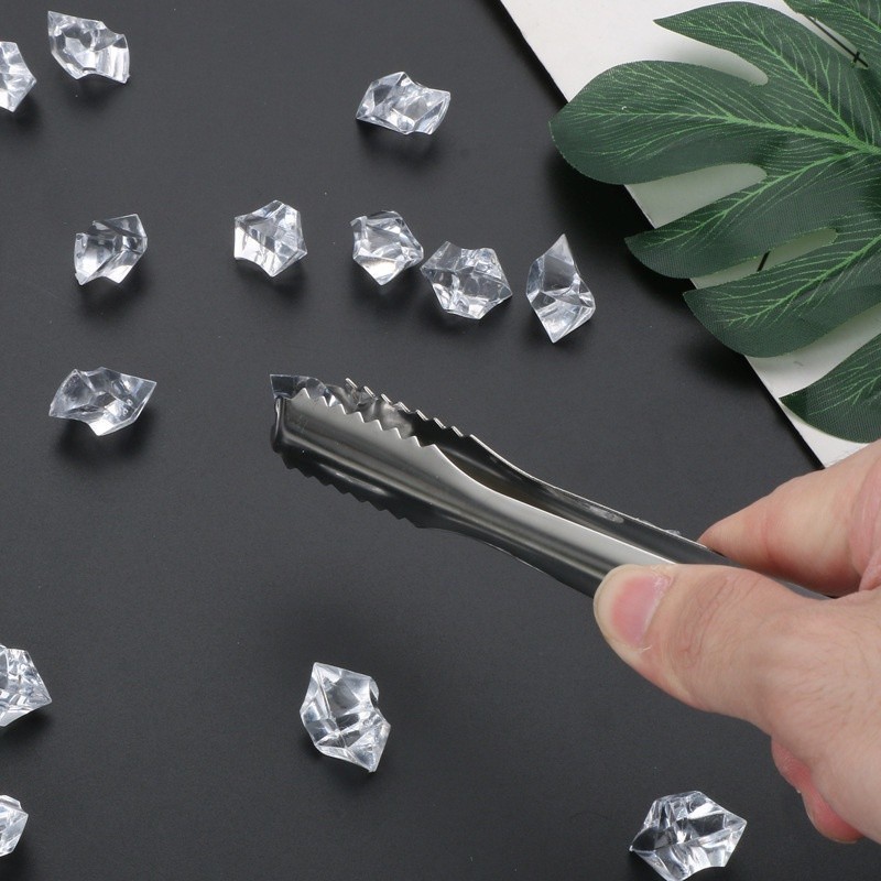 ❤ Diamond Coffee ที่คีบน้ำแข็ง สแตนเลส 15.5 ซม. ที่คีบปากจระเข้ คีมหนีบน้ำแข็ง BZYQ - รูปที่ 3