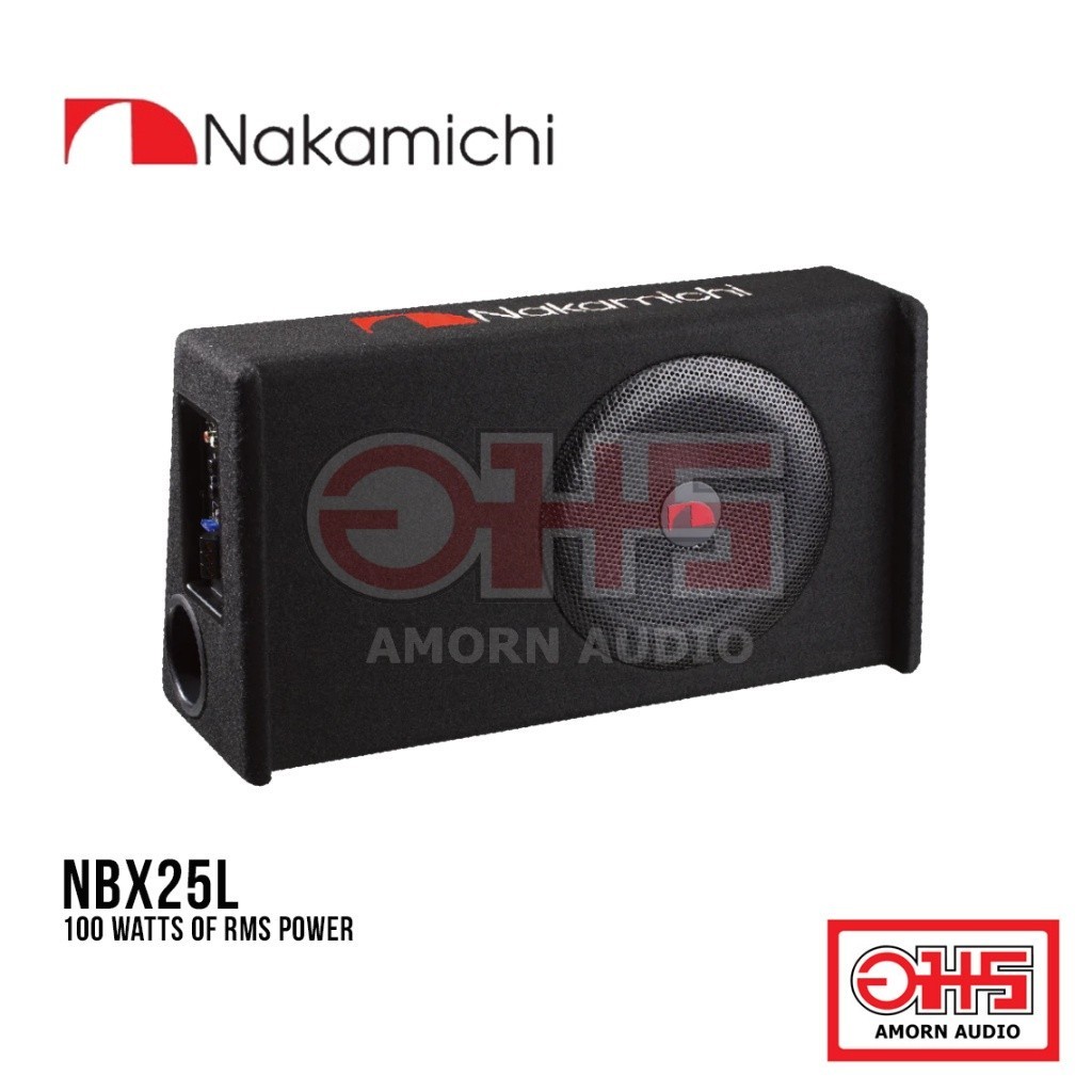 NAKAMICHI NBX25L ตู้ซับวูฟเฟอร์แอ็คทีฟ สำเร็จรูป ขนาด 10 นิ้ว 100 Watts RMS / อมรออดิโอ / อมร ออดิโอ / AMORNAUDIO