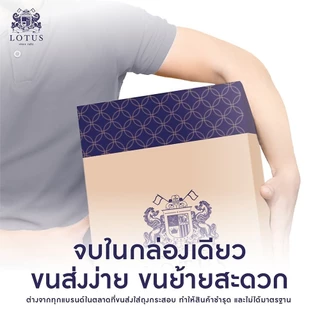 LOTUS ที่นอนยางพารา เบลเยี่ยม รุ่น Forestex III หนา 4 นิ้ว แน่นเต็มผืน ลดปวดเมื่อย ฟรีหมอนสุขภาพ ส่งฟรี