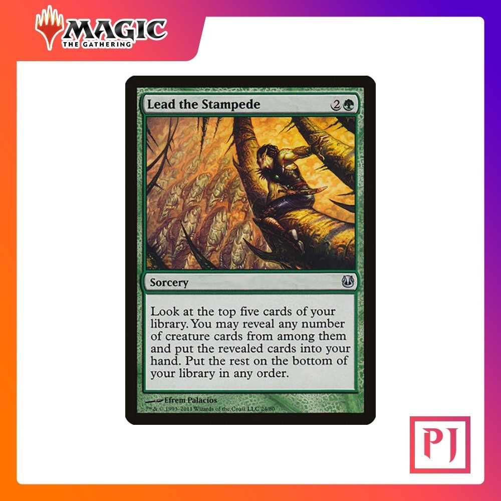 [MTG] Lead the Stampede [DDH] [GREEN] [UNCOM] [NORMAL] [ENG] (การ์ดเมจิค / Magic the Gathering)