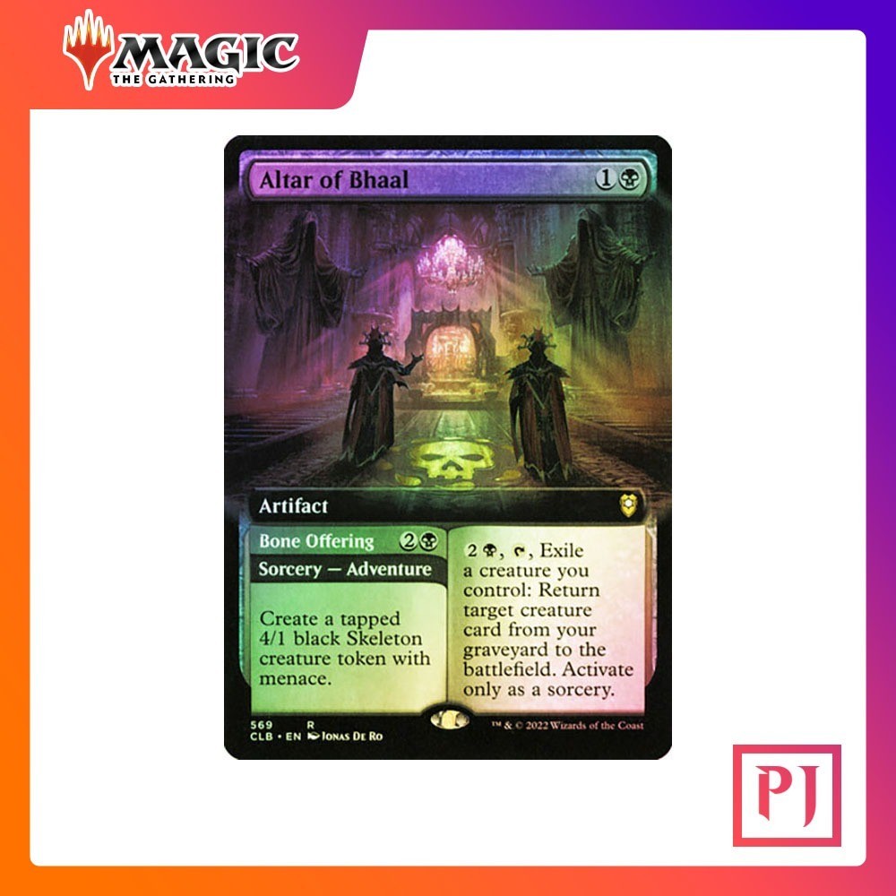 [MTG] Altar of Bhaal // Bone Offering (Extended Art) [CLB] [BLACK] [RARE] [FOIL] [ENG] (Magic the Ga