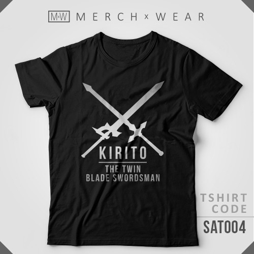 Kirito (The Twin Blade Swordsman) - Sword Art Online Tshirt (SAT004) เสื้อยืด_07