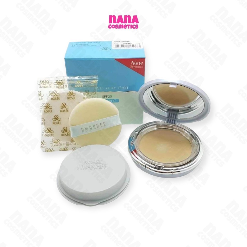 โรซี่ ยูวี ทูเวย์ เค้ก แป้งพัฟ พร้อมรีฟิล ROSĒE HWANEE UV Two Way Cake SPF25 Vitamin C