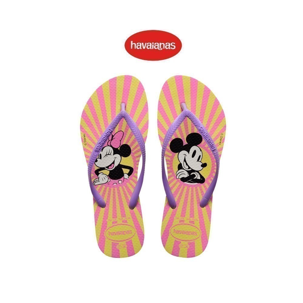 HAVAIANAS รองเท้าแตะผู้หญิง Slim Disney Flip Flops PIXEL YELLOW 41412031732F_S3YLXX