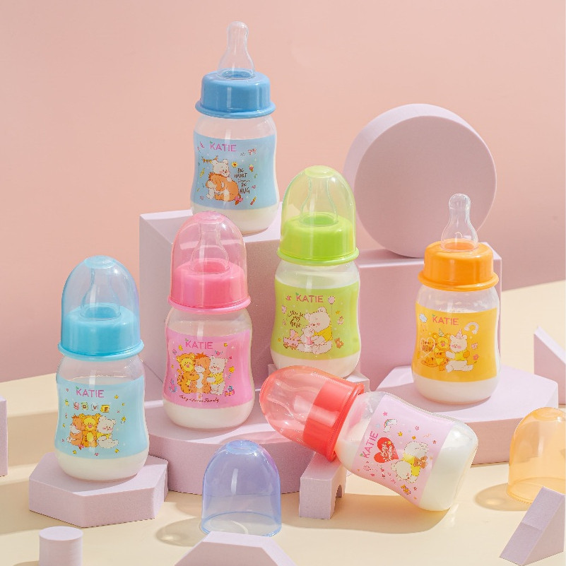 ส่งไว!  ⭐⭐⭐ รุ่นใหม่   จุกไม่ดูดไม่ไหล KATIE (เคที่)   ขวดนมเด็ก ขวดนมคอแคบ ขนาด 2, 4 และ 8oz.