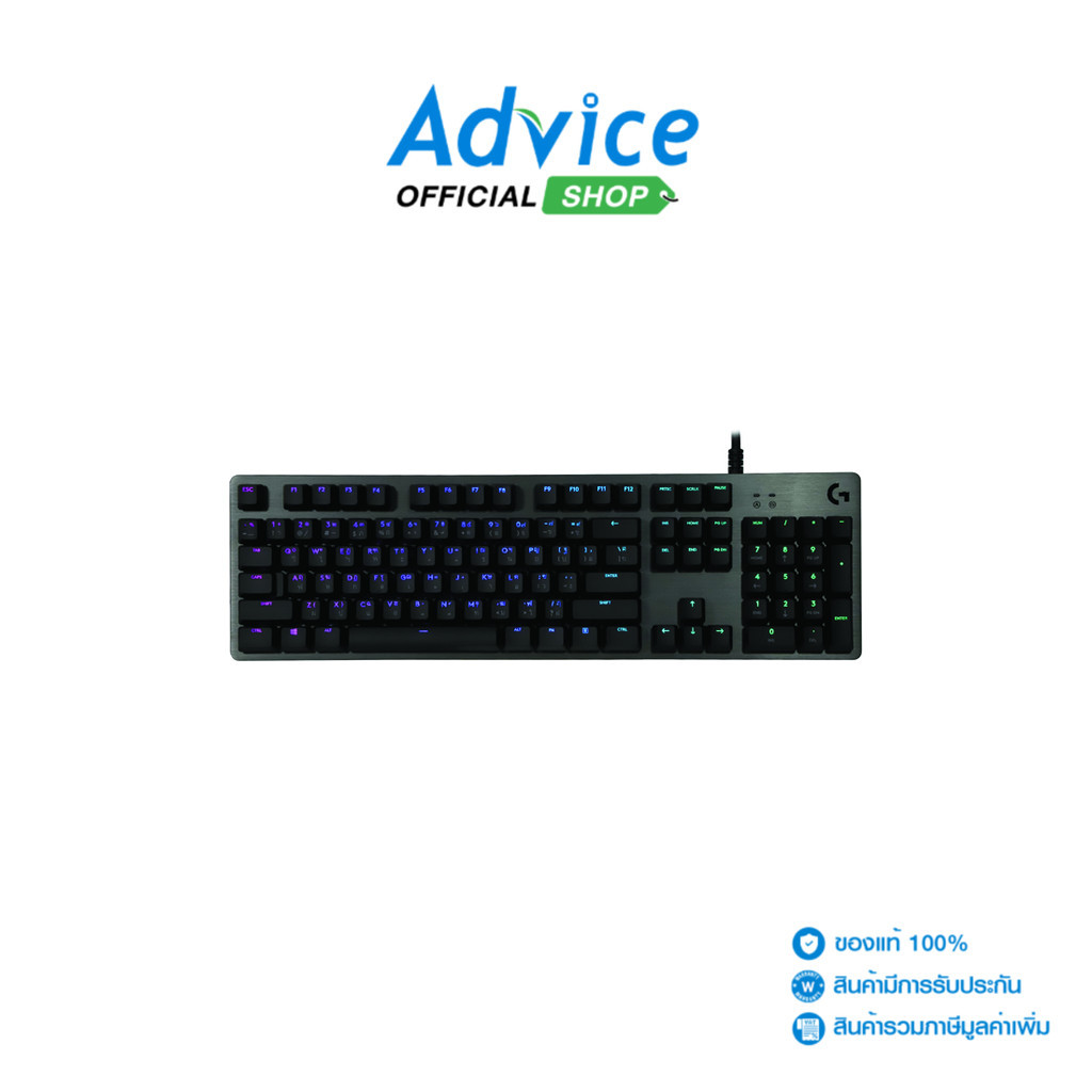 LOGITECH KEYBOARD (คีย์บอร์ด) G512 RGB - GX-BLUE-CLICKY-SWITCH ENTH - A0131522