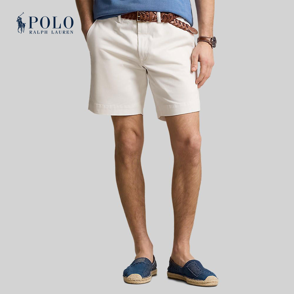 Polo Ralph Lauren กางเกงผู้ชาย 8-Inch Stretch Straight Fit Chino Short รุ่น MNPOSHO14G20331 สีขาว