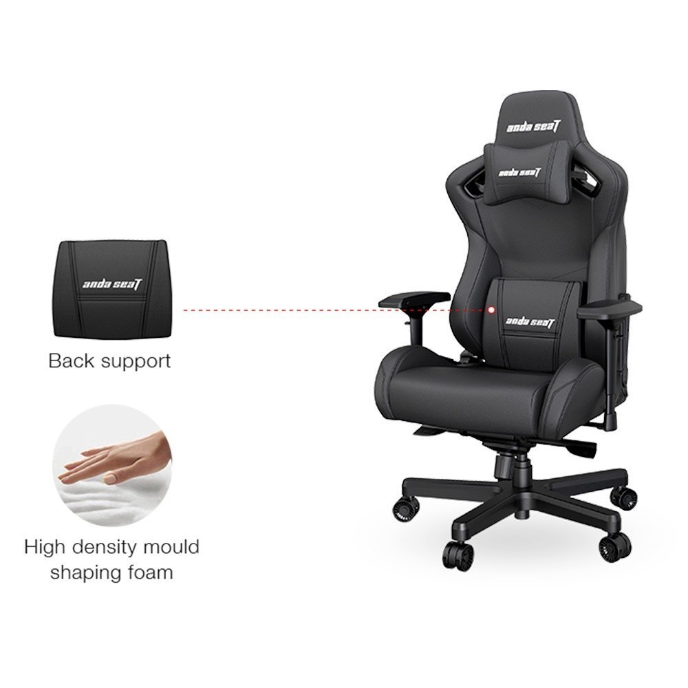 Anda Seat หมอนรองหลังเมมโมรี่โฟม หมอนสุขภาพ รองรับสรีระ นุ่มสบาย ใช้กับเก้าอี้เกมมิ่งและเก้าอี้ทำงาน