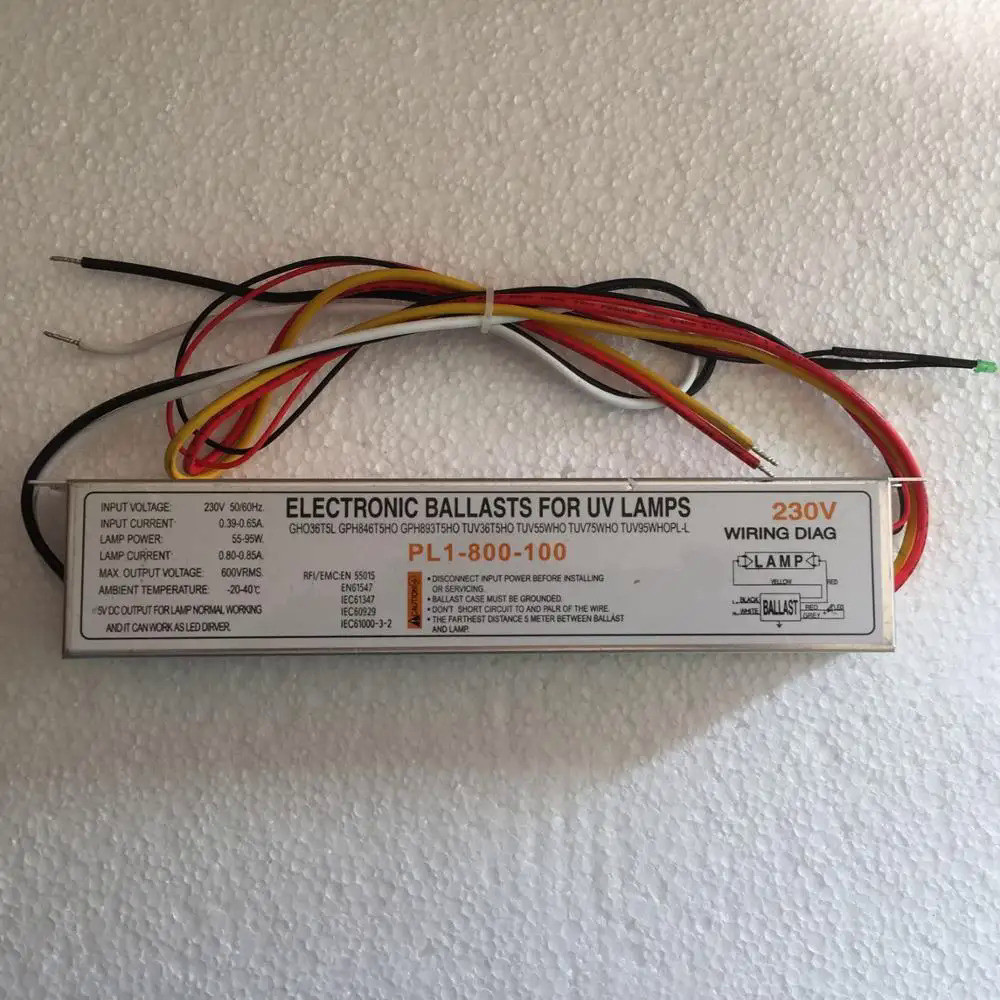 ✵ สำหรับ UV 55W 60W 75W 80W 95W 120W Single-Ended 4 Pin บัลลาสต์อิเล็กทรอนิกส์สำหรับ TUV36T5HO TUV55