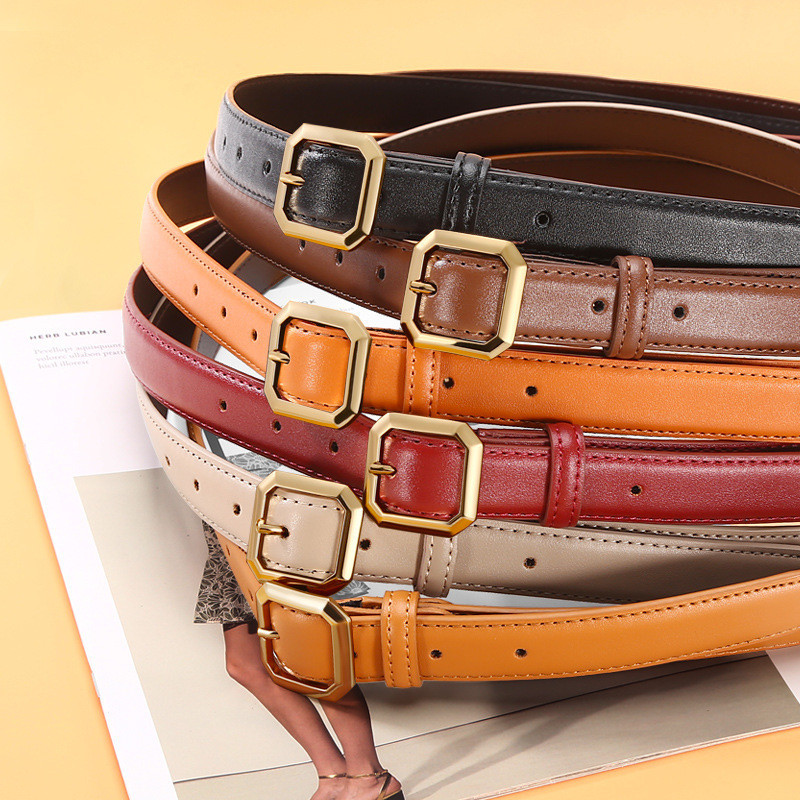 New Waist Belt Women's Belt High-Grade Fashion All-Match Belt Jeans Simple Waist Cowhide Decorative 