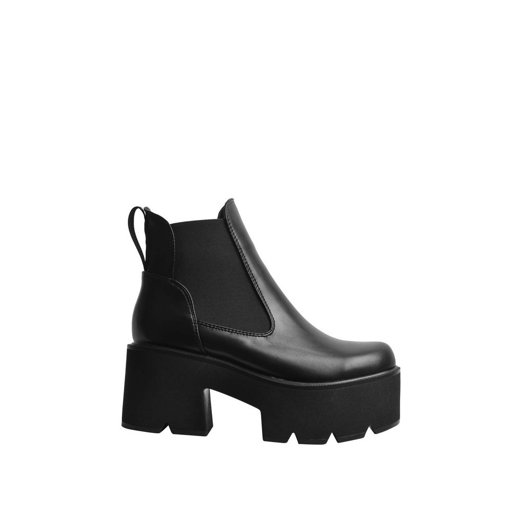 Villains SF EXEC Platform Chelsea Boots รองเท้าบูทแพลตฟอร์มผู้หญิง ส้นสูง 3.0"