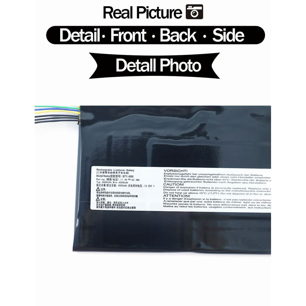 BTY-M6K Laptop Battery For MSI MS-17B4 MS-16K3 GF63 Thin 8RD 8RD-031TH GF75 Thin 3RD 8RC 9SC GF65 7RG-005 GS63VR-7RG Thi