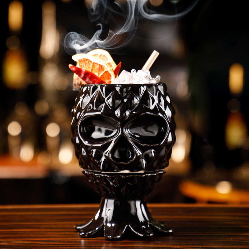 Bar Personality Special Ceramic CuptikiPineapple Cup Dark Octopus Hawaiian Style Molecular Cocktail 
