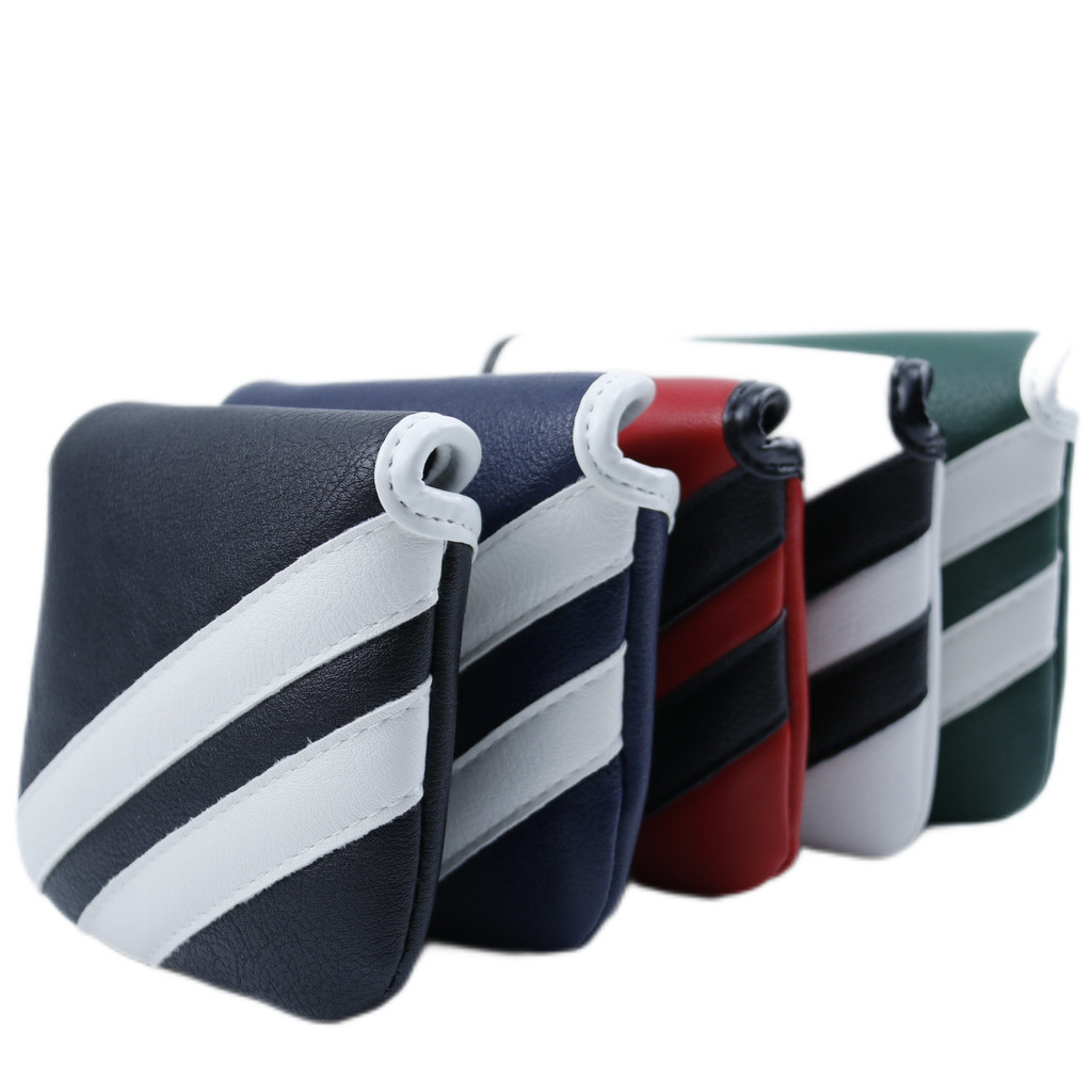 Two Slanted Stripe Square Golf Club Head Cover Golf Accessories Golf Clubs Putter Sleeve