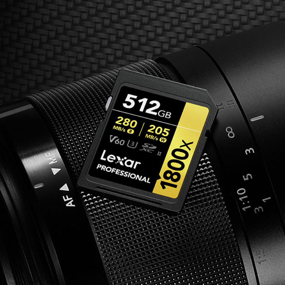 การ์ดหน่วยความจำ เอสดีการ์ด LEXAR SD1800X 256GB UHS-II U3 V60 SD CARD FULL-HD 3D 4K RW280/210MB/S (LSD1800256G) GOLD SERIES_4