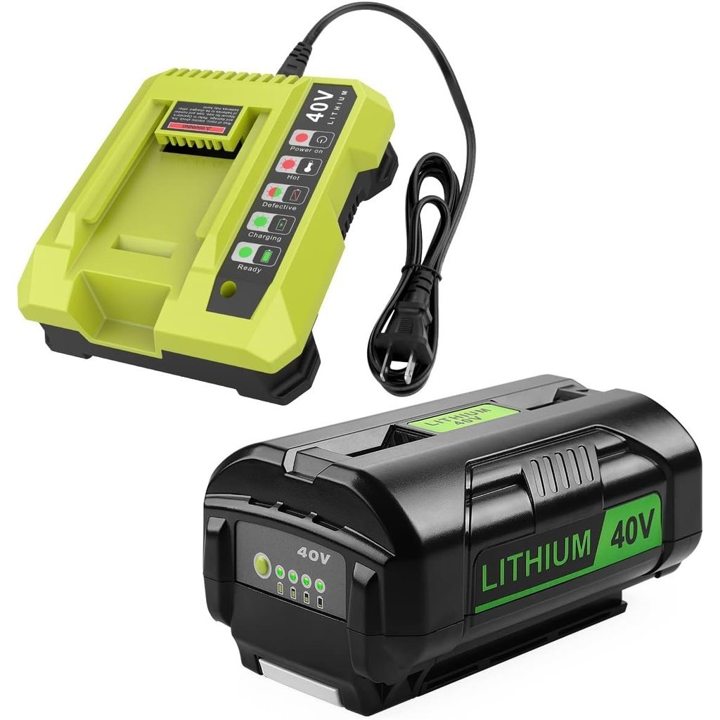 ANTRobut 6.5Ah Ryobi 40V เปลี่ยนแบตเตอรี่และชุดชาร์จสำหรับ Ryobi 40V แบตเตอรี่ลิเธียมไอออน OP4026 OP