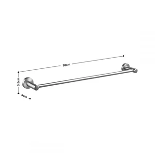 RASLAND ราวแขวนผ้า RA AQ-222-MT 80 ซม. สเตนเลส จัดส่งโดย HomePro
