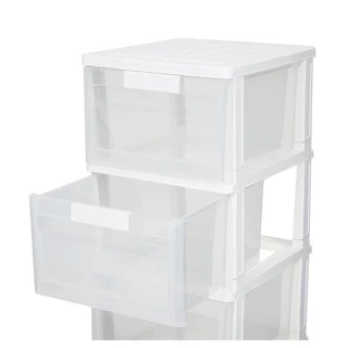 STACKO ตู้ลิ้นชัก 4 ชั้น MAX(M) 40x46x104 ซม. สีใส จัดส่งโดย HomePro