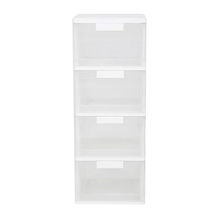 STACKO ตู้ลิ้นชัก 4 ชั้น MAX(M) 40x46x104 ซม. สีใส จัดส่งโดย HomePro