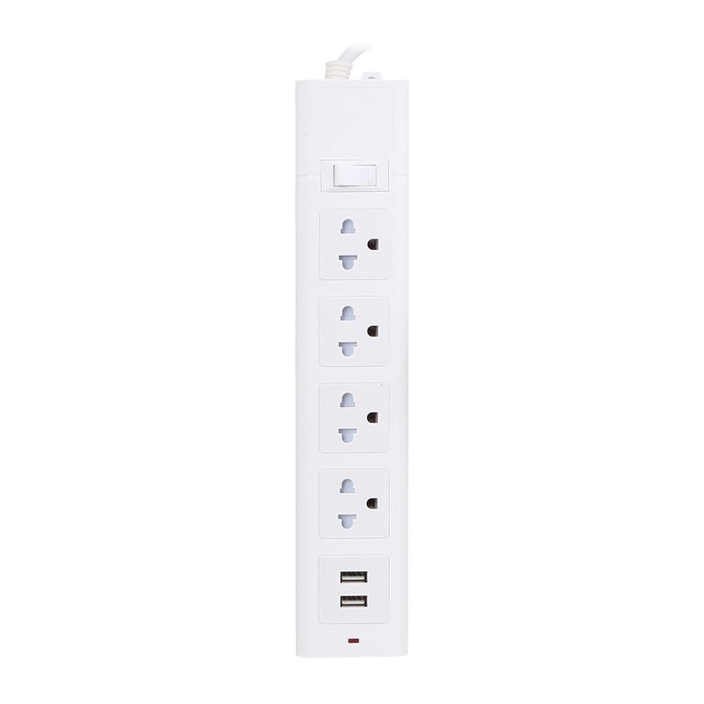 ELEKTRAรางปลั๊กไฟ 4 ช่อง 1 สวิตช์ 2 USB สายยาว 3 เมตร